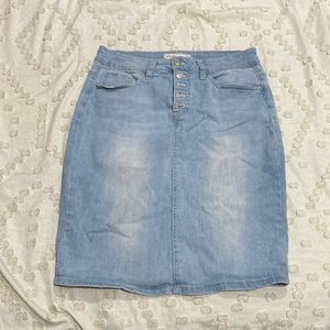 Semi long denim skirt- ROYALTY brand- size 6
